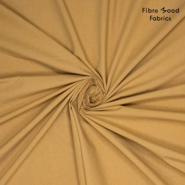 Fibre Mood, Webware Baumwolle Poplin stone washed, ocker